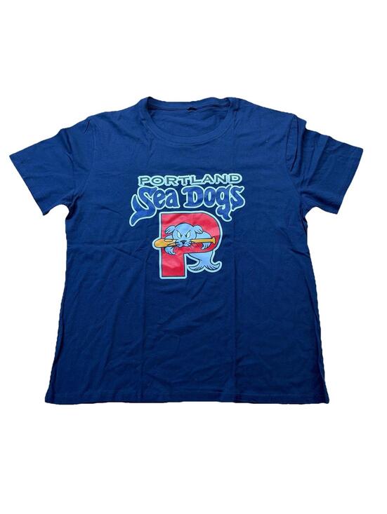 Other - Portland Maine Sea Dogs Slugger T-Shirt Navy Blue Baseball Shirt 2XL